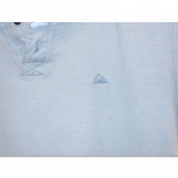 Quicksilver Men's Festival Light Powder Pastel Sky Blue Short Sleeve Polo Size L - Picture 6 of 6